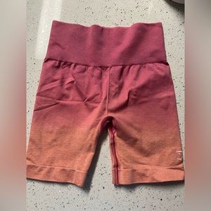 Gymshark orange and pink ombre shorts